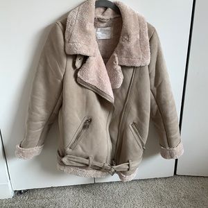 Zara suede / fur jacket